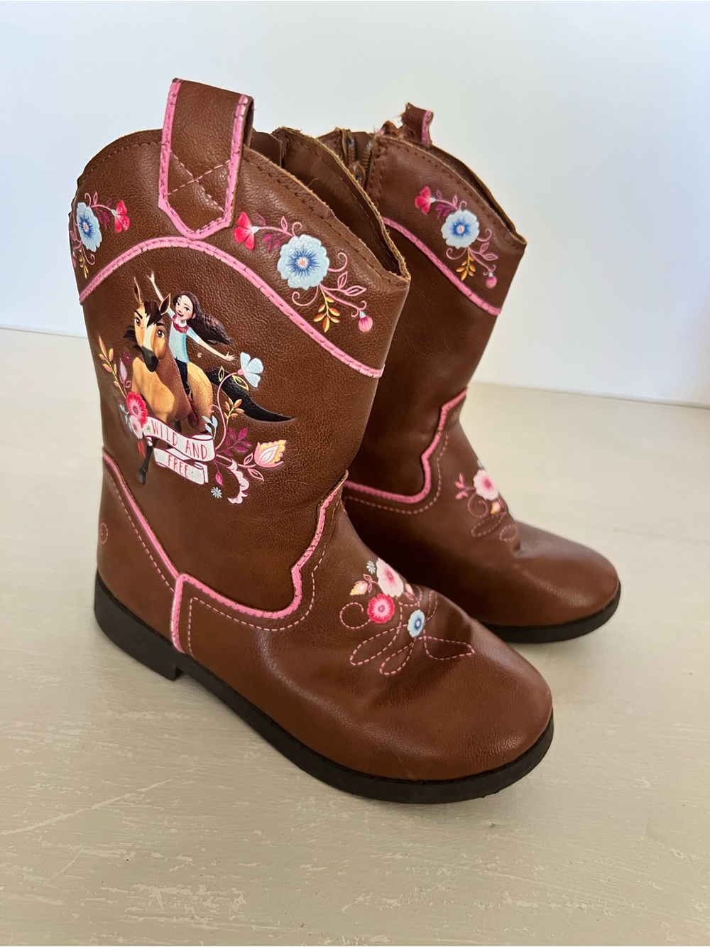 DreamWorks Spirit Riding Free Cowgirl Boots Girls Size 12 Wild & Free